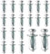 20 Stück Montage Set Hohlraumbefestigung, M4 x 20, Petal Nuts Expansion Nuts Hohlraumdübel Dünne Befestigungen, für Heimdekoration und Befestigungen an Hohlraum und Gipskartonwänden