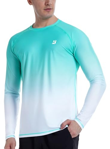Roadbox Men's UPF 50+ Sun Protection Shirt Long Sleeve, Quick Dry Breathable Rash Guard for Swimming, Fishing, Hiking & Running