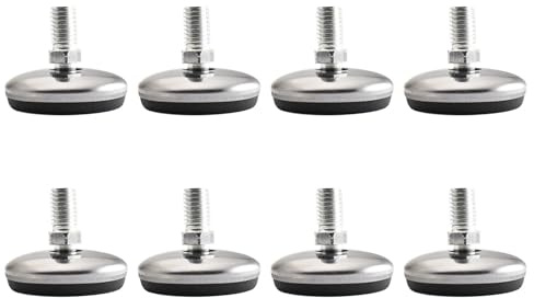 BORDSTRACT 8X M10 Drehgelenk-Nivellierfüße verstellbar | Heavy Duty, selbstnivellierend, für Tische, Stühle, Schränke, Werkbänke und DIY-Projekte.