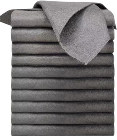KQOZG 10 Chiffons Magiques Réutilisables en Microfibre Épaissie pour Nettoyage de Voitures, Cuisine, Vitres et Surfaces Lisses