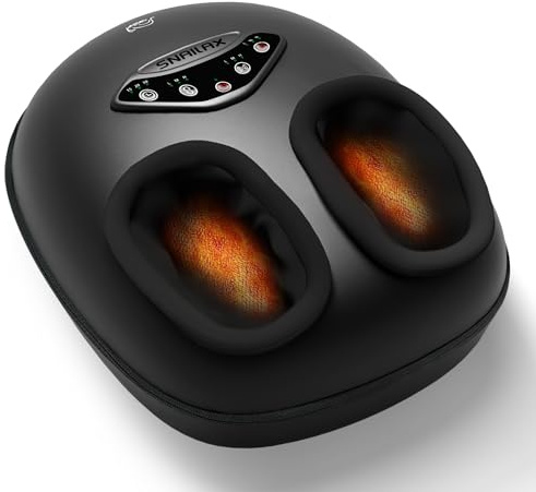 Snailax Shiatsu Foot Massager with Heat- Upgraded 2026 Deep Kneading Foot Massager for Neuropathy,Plantar Fasciitis, Compression,Vibration, Gifts for Men Women, Fits Size up to 14“