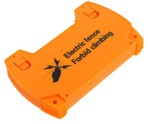 VILLFUL 6 Stück Warnschilder Für Elektrozäune Kunststoff „nicht Überklettern“ Signal Und Sicherheitsschilder Wetterfeste Elektrozaun Schilder Für Landwirtschaftliche Nutzung 22,5x14,5cm