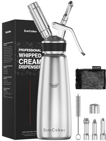 Whipped Cream Dispenser, Stainless Steel Cream Whipper for Frequent Use