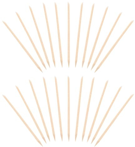 TEHAUX Lot de 100 Bâtonnets en Bois Multifonctions pour Manucure et Pédicure, Outil de Nettoyage des Ongles Facile à Utiliser, pour Repousser Cuticules