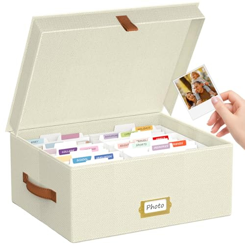Photo Storage Box, Photo Box, Picture Organizers, Box Memories, Decorative Photo Storage Box, The 2026 Multi-functional Storage Box Can Hold 1800 Photos, Stamps or Cards That Are 4x6 Inches in Size.