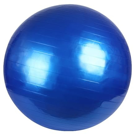 drburpily Palla da yoga antiscivolo anti-scoppio per donne, per rafforzare il core e allungare la schiena, sedia da ufficio grande per esercizi uomo, Blu, 75 cm