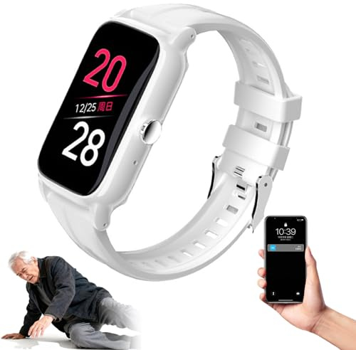 Smartwatch mit GPS-Tracking, Fallerkennung für ältere Menschen, Demenz, Vibrationswarnung, HD-Zwei-Wege-Kommunikation, wasserdicht, verhindert, dass man verloren geht A