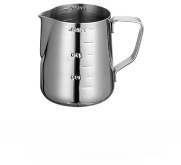 Stainless Steel Milk Frothing Jug Silver Frother Coffee Latte Container Metal Pitcher