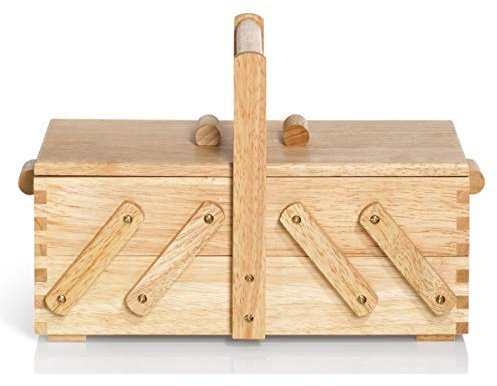 Prym 612545 Nähkasten/Nähkästchen aus hellem Holz, S, Beige, Braun