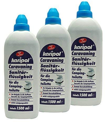 3 x 1500ml Caravaning Sanitärflüssigkeit für die Campingtoilette, Sanitärzusatz