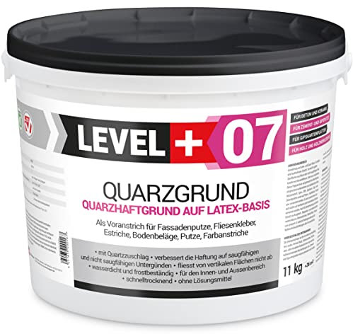 LEVEL PLUS 7 kg Quarzgrund Putzgrund Haftputzgrund Grundierung für Beton Putz Primer weiß RM07