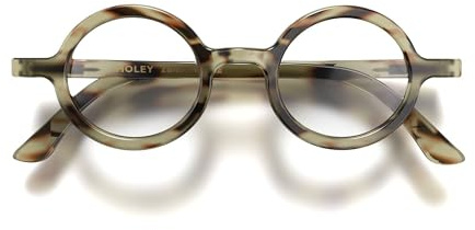 LONDON MOLE® Moley blaulichtschutzbrille | Coole runde blaue blocker | Antiaugenbelastung für bildschirme | Herren damen unisex | Federscharniere