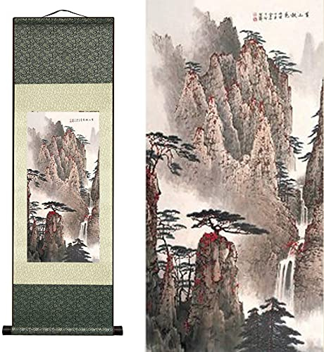 FOVNOT Orientalische Deko, Asiatisch Wand Dekor, SchöN Wall Decoration Wanddeko Schlafzimmer Wall Decoration Schriftrolle Wanddeko Wohnzimmer Wandbehang Deko Wand Wandtuch