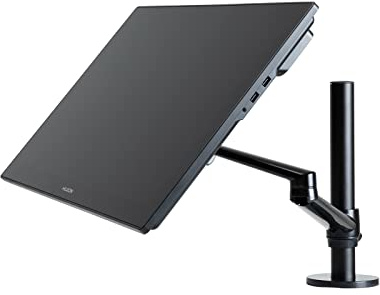 HUION Einzelner Monitorarm ST410, Höhenverstellbare Monitorarmhalterung Ergonomische Neigbare und Drehbare Monitorhalterung bis zu 8 kg, VESA 75mm & 100mm, für 22-32 Zoll LED-Bildschirme Monitor