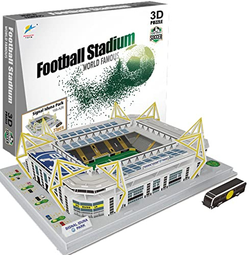 3D Fußballstadion Puzzle Spielzeug Modell Klein Bauen Baukästen (77pcs)