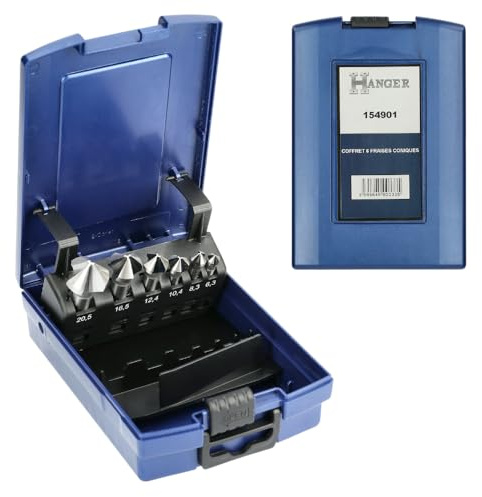 Coffret de 6 fraises à chanfreiner HSS - HANGER - 154901