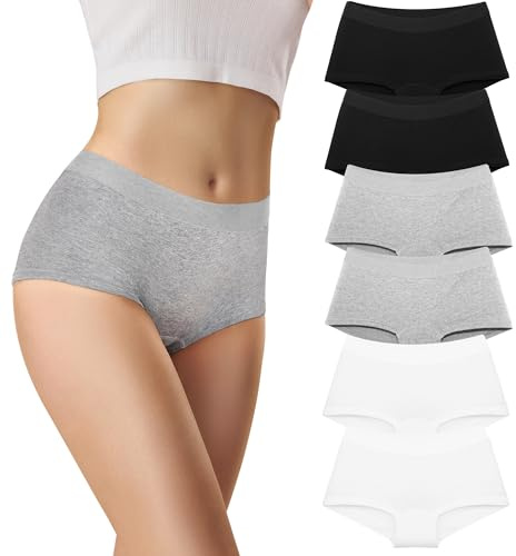 Libella Confezione da 6 Mutande Donna Cotone Slip Donna Elasticizzato Biancheria Intimo Traspirante Comode Culotte Confezione Mutandine da Donna