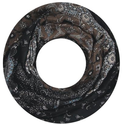 Majea Damen Loop Schal Schlauchschal Halstuch (880026) (schwarz 16)