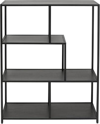 Kare Design Regal Loftie, Schwarz, Konsole, offenes Regal, Ablage, Stahlgestell, Wohnzimmer, Schlafzimmer, Flur, 100x77x30 cm (H-B-T)