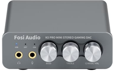 Yuattory K5Pro USB DAC Amplificatore per Cuffie da Gioco Convertitore Audio Digitale Analogico con Stereo HiFi