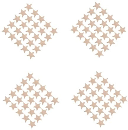 Operitacx 4 Sätze Kleine Sternornamente Aus Massivem Holz Diy-ornamente Stern Holzspan Sterne Mit Holzrahmen Kleine Sterne Zum Basteln Ornamente Zum Basteln Hölzern Brown 25 Stück * 4