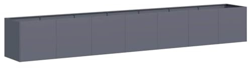 vidaXL Fioriera Antracite 280x40x40 cm in Acciaio Laminato a Freddo, Vaso per Piante, Supporto per Piante, Letto rialzato, Supporto per fioriera