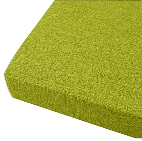 Cojín de espuma viscoelástica para sillón, antideslizante, para sentarse cómodamente en interiores y exteriores, coche, oficina y sofá, 50 x 50 x 10 cm, color verde hierba