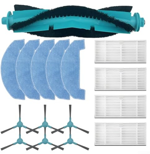 Daaxing Paquete de 16 piezas con cepillo principal, cepillos laterales, filtros Hepa, paños de fregona para Conga 2299 Ultra Home Genesis/X-Treme Robot Aspirador Reemplazo de piezas, 1 cepillo