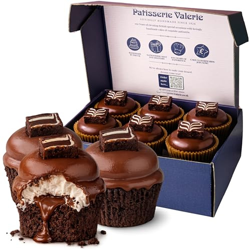 Patisserie Valerie Chocolate Marshmallow Cupcake Gift Box, 6 Cupcakes