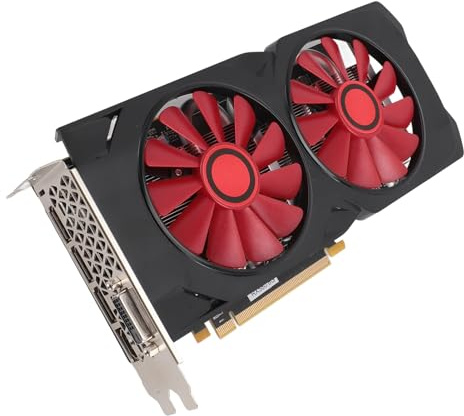 LICAEVEY Scheda Grafica di Gioco, 580 8GB GDDR5 256 Bit, Scheda Grafica da Gioco a Doppio Raffreddamento a Doppio Raffreddamento per PC da Gioco e Streaming