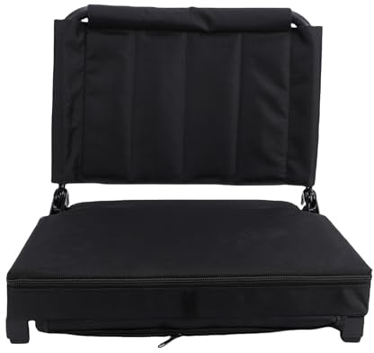 TIKATARER Asientos de Estadio con Respaldo, Silla Plegable Portátil, Silla con Cojín Acolchado Grueso con 5 ángulos Ajustables, Ideal para Eventos Deportivos y Actividades Al Aire
