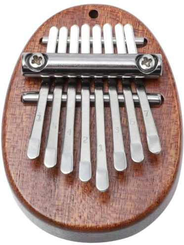 Mini Kalimba de Madera de 8 Notas, Piano de Pulgar Portátil | Tono Nítido, Forma Elegante y Peso Ligero, Uso en Escenario Obsequio, Operación Sencilla