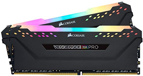 Corsair Vengeance RGB PRO 32 GB (2 x 16 GB) DDR4 3200 MHz C16 XMP 2.0 RGB LED Iluminación Módulo de Memoria de Alto Rendimiento, Negro