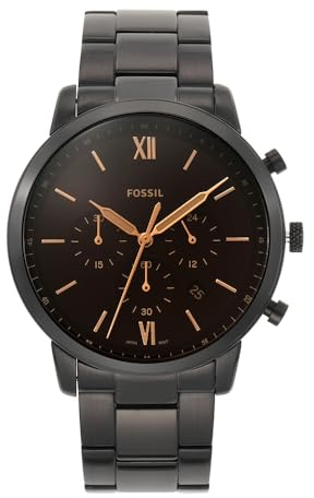 Fossil Neutra Uhr für Herren, Quarz-Chronographenwerk mit Edelstahlarmband