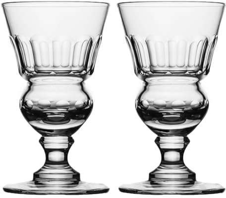 Amehla Original Absinthe Glasses: Set of 2 - Vintage Reservoir Absinthe Glass,Pontarlier Style Cordial Cocktail Glasses