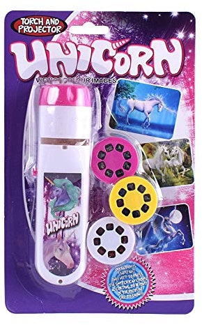 Torch Projector Dinosaur Unicorn Space Animal Wall Ceiling Projector Kids Play Toys Set Educational Learning Toy (Unicorn)