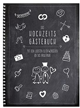 KOCHDIALOG XXL Gästebuch Hochzeit -modern Art– Gästebuch zur Hochzeit mit lustigen Fragen im Innenteil zum Ausfüllen, langlebiges Hardcover Hochzeitsgästebuch Hochzeitsbuch mit 84 Seiten für 75+ Gäste