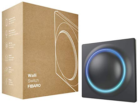 FIBARO Walli Switch / Z-Wave Plus Unterputz Relaisschalter, Drahtloser Ein-Aus-Auslöser,Anthrazit, FGWDSEU-221-8