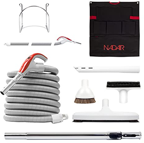 Générique Trousse Complète Kit Flexible, Brosses, Accessoires pour Aspirateur Centralisé - Compatible Toutes Marques Aspiration Centralisée - Garantie 2 Ans (10,60 ML)