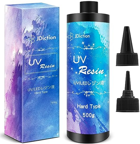 JDiction UV-Harz, Upgrade 500g UV-Epoxidharz, kristallklarer, harter Kleber, solarhärtendes, sonnenlichtaktiviertes Harz für handgefertigten Schmuck, DIY-Basteldekoration, Gießen und Beschichten