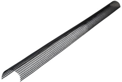 INEFA Laubschutzgitter Dachrinnen Laubschutz, PVC 68mm, 2m, Schwarz Laubfang Dachrinnenabdeckung Dachrinnenzubehör Made in Germany