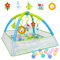 Dr.Rapeti Baby Play Mat, Activity Baby Play Gym with Arch, Playmats & Floor Gyms, Detachable Mirror, Soft Book and Balls Toys, Thick Non Toxic Playmats