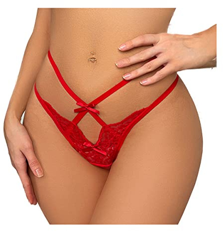 Sexy String verschiedene Größen | Tanga rot | Stringtanga mit Spitze | Frauen Unterwäsche | Damen Tangas | Damen-Unterhosen | women underwear | erotische Reizwäsche (as3, alpha, m, regular, regular)