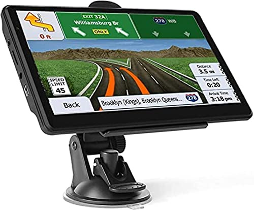 Système De Navigation GPS 7 Pouces Pour Voiture Avec Cartes De 47 Pays, Système De Navigation GPS À Écran Tactile, Mémoire 8G, Navigation Par Satellite, Codes Postaux Et Points D'intérêt, Alertes