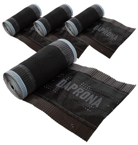 DAPRONA Firstband Alu Super Vent 4 Rollen - 390mm x 5m Braun (RAL 8017) Rollfirst für eine optimale Dachfirst Abdeckung, Super Butylkleber