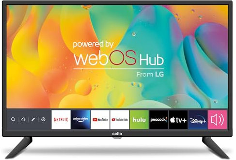 Cello 24 Smart TV LG WebOS HD Ready Fernseher mit Triple Tuner S2 T2 FreeSat Bluetooth Disney+ Netflix Apple TV+ Prime Video