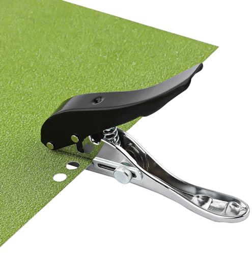 Tissting Perforatore a Foro Singolo 8 mm Lega di Zinco Nera Smussata Punzonatrice per Carta Pinza per Punzonatura per Lavorazione del Legno