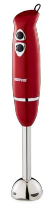GEEPAS Retrovive 400W Hand Blender Immersion Food Collection Stick Blender | Stainless Steel Blades 2 Blending Speed Smoothies Baby Food Sauce Puree