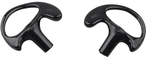 Jopto Embout oreillette Silicone de ecouteur pour Tube sonore, Tube Acoustique oreillette de Talkie walkie (1 Paires Milieu, Noir)