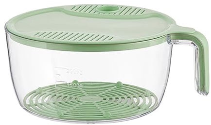 Colino per Lavare il Riso, Colino Portatile per Pulire il Riso Manici Filtri con Coperchi Colino per Alimenti per Riso Cucina Riutilizzabile Ciotola per Lavare il Riso (S)